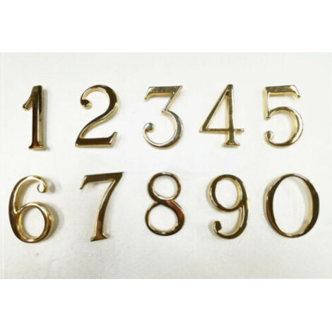 NUMERO CIVICO LETTERA ORO CON PIOLI DI FISSAGIO IN ZAMA CM 8 35190V 0 (35190)
