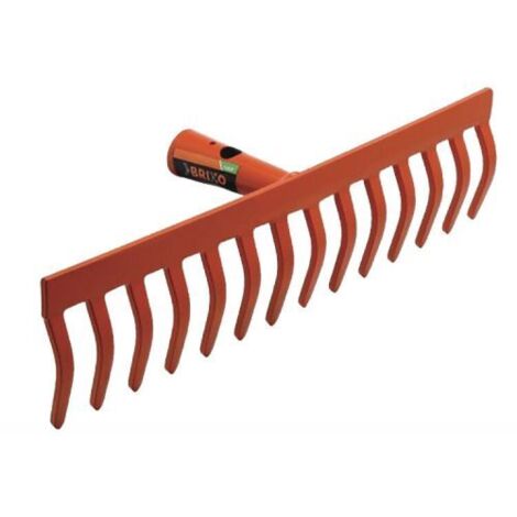 Rastrello Brixio 10 Denti 27 Cm In Acciaio Stampato Senza Manico 1 Pz