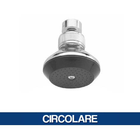 SOFFIONE DOCCIA QUADRATO ROTONDO BAGNO EFFETTO PIOGGIA SOTTILE CROMATO 27099V CIRCOLARE (27099)