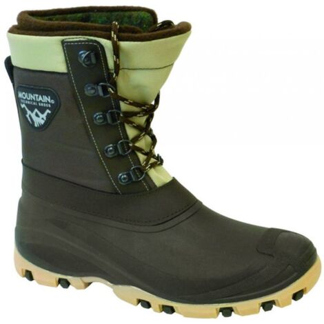 Scarponcini Stivali Imbottiti Canadese per Caccia Pesca - Marrone/Beige 44 - Marrone