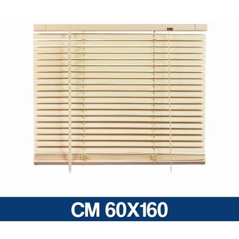 Tenda Veneziana Mod. Ventana In Plastica Colore Crema 60x160 Cm.