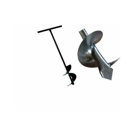 TRIVELLA A MANO PER TERRENO FORA TERRA PERFORATORE IN ACCIAIO CM 95 23334V MM 180 (25630)