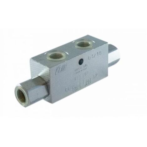VALVOLA DI BLOCCO IDRAULICA OLEODINAMICA 3/8" DOPPIO EFFETTO (35350)