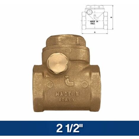 VALVOLA DI RITEGNO NON RITORNO CLAPET ITAP OTTONE RACCORDO PER IMPIANTO (11389V) 2 1/2" (17521)