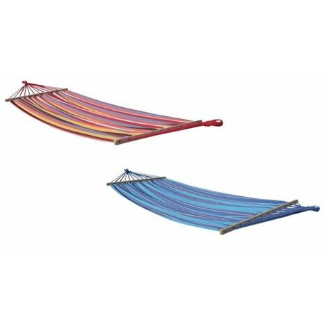 Amaca cotone Sogni d’Oro 200×100 cm con bastoni in legno 80 cm – outdoor