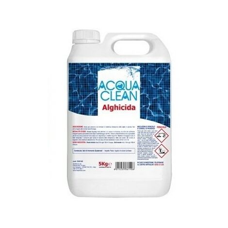 ANTIALGHE ALGHICIDA PER PISCINA SCHIARENTE LIQUIDO LT 5 PULIZIA ACQUA (00326) (1/10)