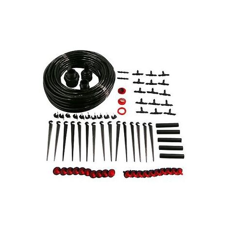 KIT IRRIGAZIONE IMPIANTO A GOCCIA GIARDINO ORTO PIANTE FIORI VASI 74 PZ (32236)