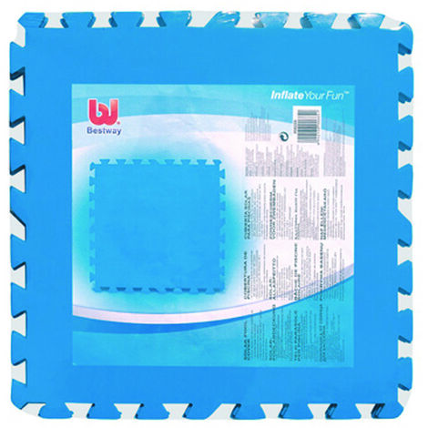 Ac-Deco – Tappetini sotto piscina 9 pz 50x50 cm – Polietilene morbido e robusto – Componibili e protettivi – Per copertura superficie 2mq (1/10)