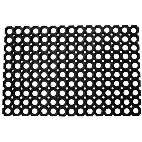 ZERBINO TAPPETO GOMMA FUORI PORTA STAMPATA COMPONIBILE RETTANGOLARE NERO 24754V CM 40X70 (24754)