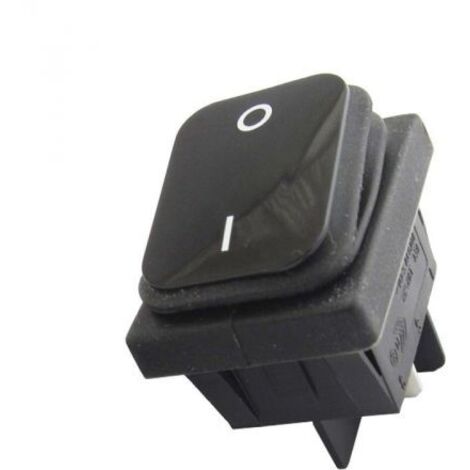 INTERRUTTORE BIPOLARE A SOFFIETTO NERO AD INCASSO 116 A a 250 V AC (34736) (1/2)