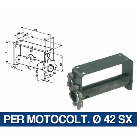 Verricello sinistro per motocoltivatore ø42mm