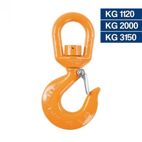 Gancio sollevamento girevole 1120 kg – Robur 8063 acciaio grado 8 – Beta