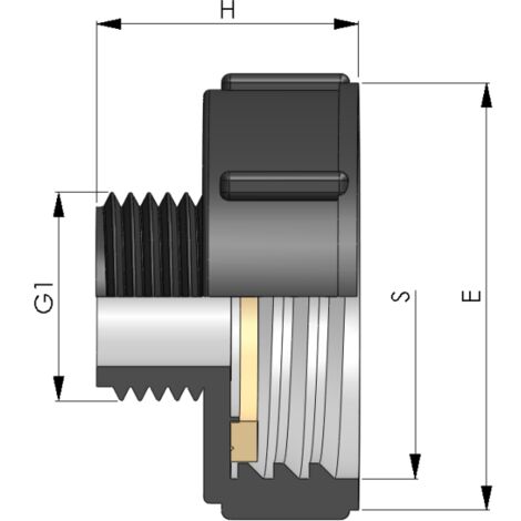 Adattatore F-F 1" XS60X6 | Per Serbatoi E Cisterne | Raccordo Idraulico | Filettatura Specifica - Foto 2