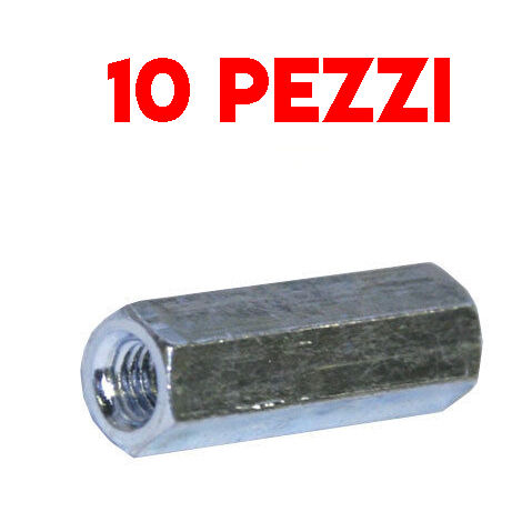 MANICOTTO DADO DI GIUNZIONE BARRA FILETTATA VARI DIAMETRI - 10 PEZZI 28497V Ø 14x42 mm (25350)