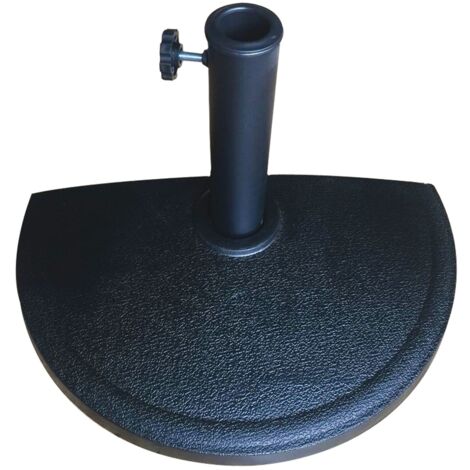 BASE IN RESINA PER OMBRELLONE DA MURO MEZZA LUNA ANTRACITE 50x25xH33 cm
