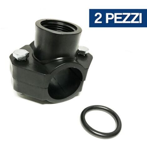 PRESA STAFFA DERIVAZIONE TUBO TUBI POLIETILENE IRRIGAZIONE E IRRIGATORI 20492V Ø 25X1/2" 2 PZ (12804)