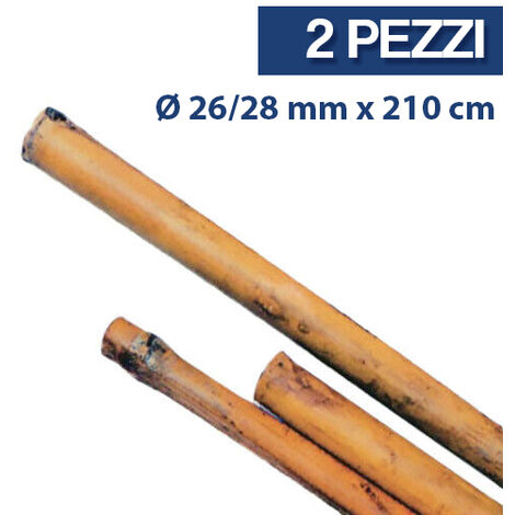 TUTORE SUPPORTO CANNA BAMBU BAMBOO CM 210 SOSTEGNO ORTAGGI PIANTE 2 PEZZI 17696V MM 26/28 (17695)