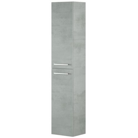 MOBILE ARMADIO COLONNA BAGNO 2 ANTE SOSPESA CEMENTO CM 30X25XH150 37731