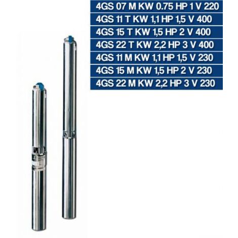 LOWARA ELETTROPOMPA POMPA SOMMERSA SERIE 4GS 29281V 4GS 11 T KW 1,1 HP 1,5 V 400 (29281)