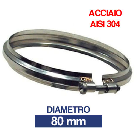 FASCETTA STRINGITUBO IN ACCIAIO INOX PER TUBO CANNA FUMARIA 24432V 80 (24432)