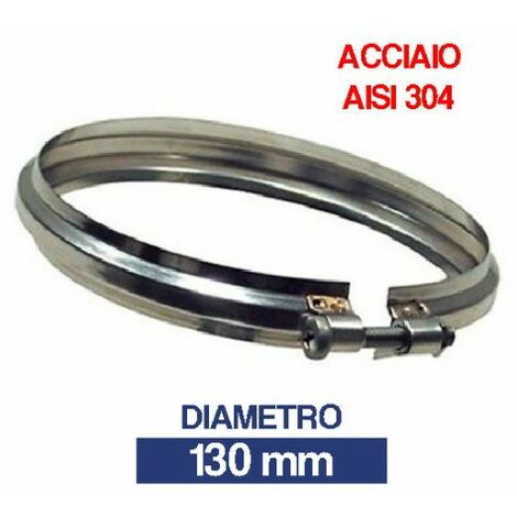 FASCETTA STRINGITUBO IN ACCIAIO INOX PER TUBO CANNA FUMARIA 24432V 130 (23008)