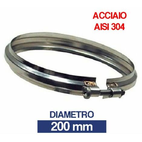 FASCETTA STRINGITUBO IN ACCIAIO INOX PER TUBO CANNA FUMARIA 24432V 200  (24345)