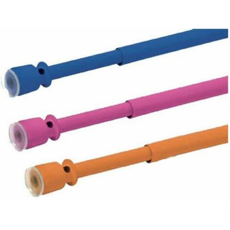 SCORRITENDA BASTONE FINESTRA ESTENSIBILE A PRESSIONE BLU CM 40 - 66 (50436)