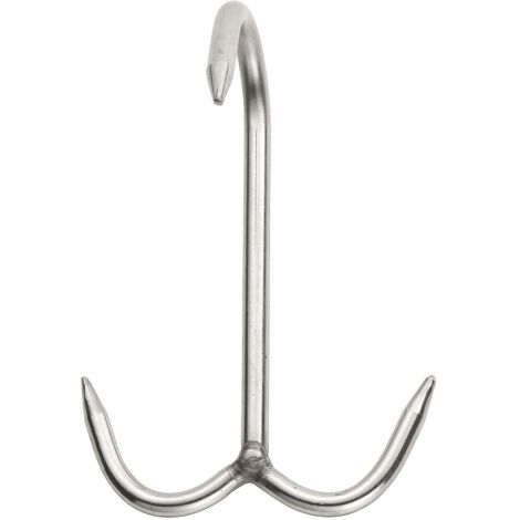 Ganci da macelleria in acciaio inox – modello ancora – 120x6 mm – Confezione da 10 pezzi (1/3)