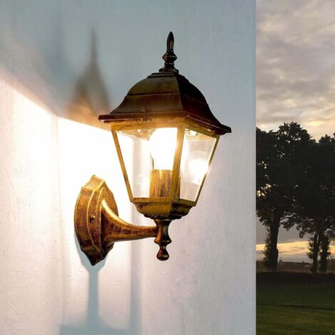 LANTERNA LAMPADA APPLIQUE CON BRACCIO SERIE ARKADIA ALLUMINIO BIANCO 4 FACCE