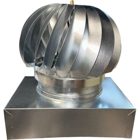 FUMAIOLO COMIGNOLO VENTOLINO ASPIRATORE FUMI TERMINALE QUADRO ZINCATO CM.42X42