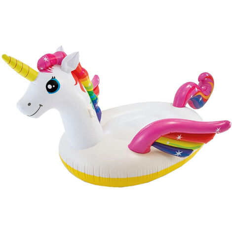 ISOLA INTEX MATERASSINO GONFIABILE UNICORNO BIANCO 287 X 193 X 165 CM