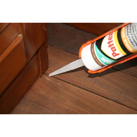 Pattex Sigillante Multiuso Acrilico AC411, Silicone per Legno, Ottimo per Sigillatura di Legno, Parquet, Armadi, Infissi, Zoccolini, Verniciabile, Colore Acero, Cartuccia da 300 ml