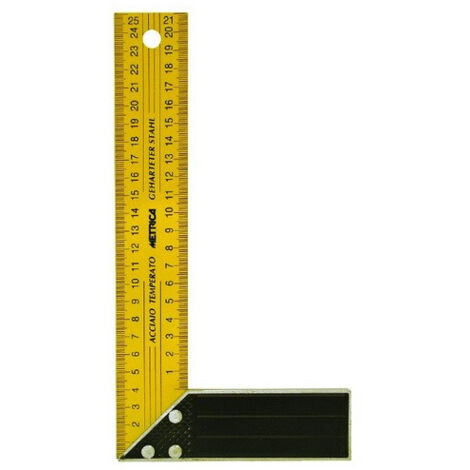 Squadra da falegname 40 cm lama acciaio temprato base alluminio - Metrica (1/3)
