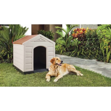 CUCCIA DOGGY PER CANI IN RESINA 90X92X89H BEIGE TAGLIA LARGE