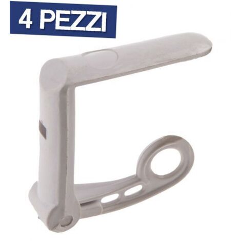 FERMATOVAGLIA FERMA TOVAGLIA IN PLASTICA CON MOLLA MM 45X50 PZ 4 (34620/4) (1/3)