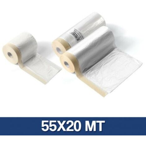 NASTRO ADESIVO FILM TELO COPRITUTTO MASCHERA PROTETTIVA ANTIGOCCIA PITTURA 34467V 55X20 MT (34467)
