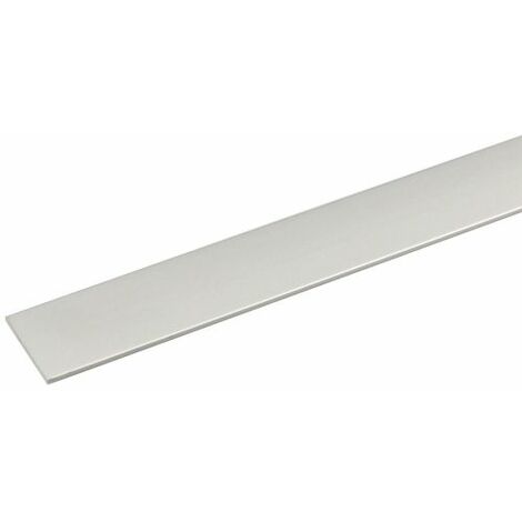Profilo In Alluminio Per Rivestimento Piatto 20X2Mm 1Mt Argento Conf. 5Pz