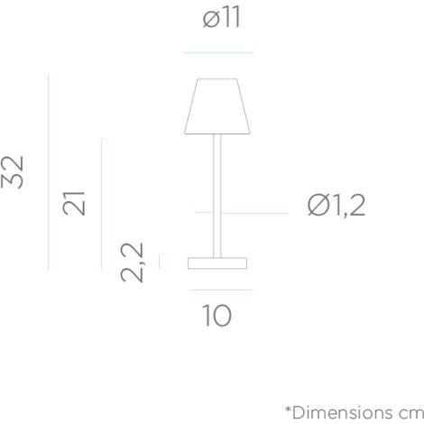 LAMPADA LED RICARICABILE DA TAVOLO BAR GIARDINO SENZA FILI REGOLABILE 38130