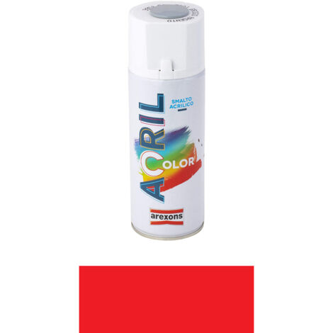 Bomboletta spray smalto acrilico acrilcolor 3938 rosso traffico ral 3020 arexons