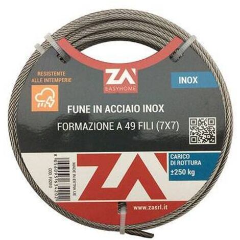 Cavo In Acciaio Inox 2mm X 5m - Morbido E Flessibile, Perfetto Per Nautica, Pesca E Fai-da-te