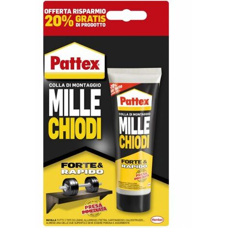 Pattex Adesivo di Montaggio Millechiodi Forte&Rapido Gr 100