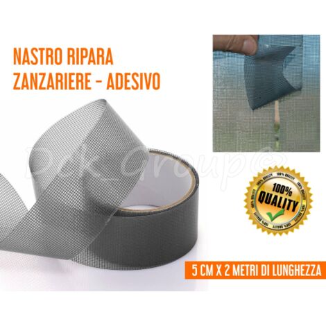 IRS Nastro Riparazione Zanzariere Grigio 5x200 cm in Fibra di Vetro