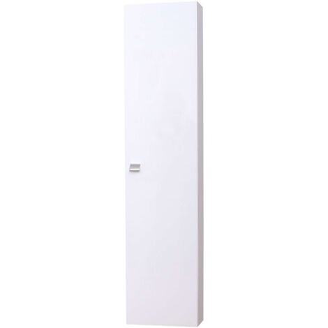 Mobile a colonna sospesa 1 anta cm 32x16x140 h bianca arredo bagno