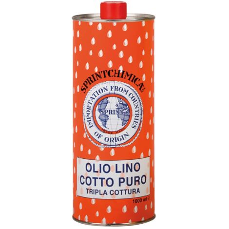 Sprintchimica OLIO LINO COTTO tripla cottura protettivo legno metallo 1 LT