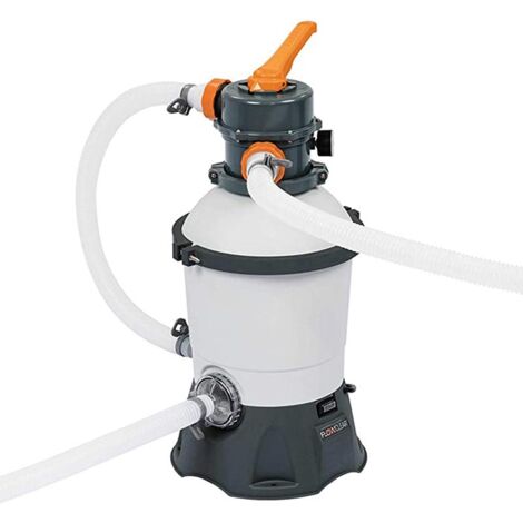 Bestway Pompa Di Filtraggio A Sabbia Flowclear 58515, Portata 3028 L/H Per Piscine Fuori Terra, Bianco (1/10)
