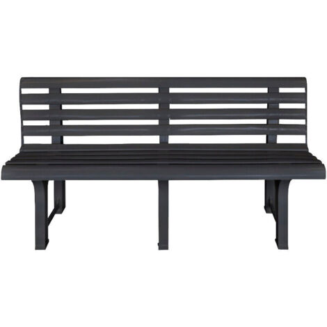 PANCHINA IN PLASTICA COLORE ANTRACITE ISOTTA CM. 148X53X75H