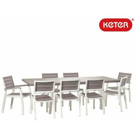 TAVOLO IN RESINA ESTENSIBILE DA GIARDINO HARMONY KETER 240 CM CON SEDIE 35705V TAVOLO + 6 SEDIE (35705/6)