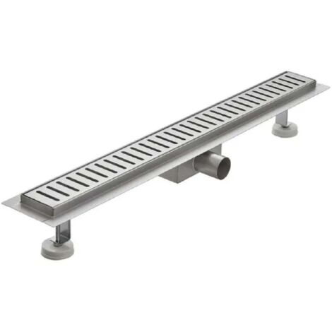 Canaletta per doccia con griglia - Misure: cm 76 x 5,3 x 4,2 + 75 x 4,6 x 1,4