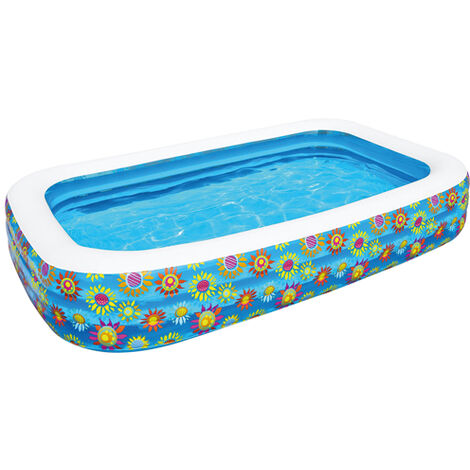 Piscina gonfiabile Family rettangolare decoro fiori BestWay 54121