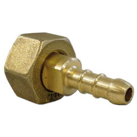 Raccordo con dado per bombole gas – Ø interno 8 mm – Acciaio – Uso GPL